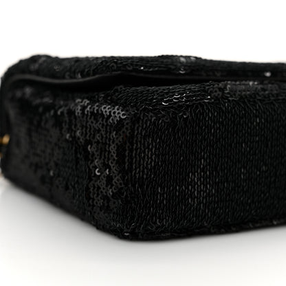 Chanel Sequin Paris Cosmopolite Dare To Disturb Flap Black Gold 8 of 9