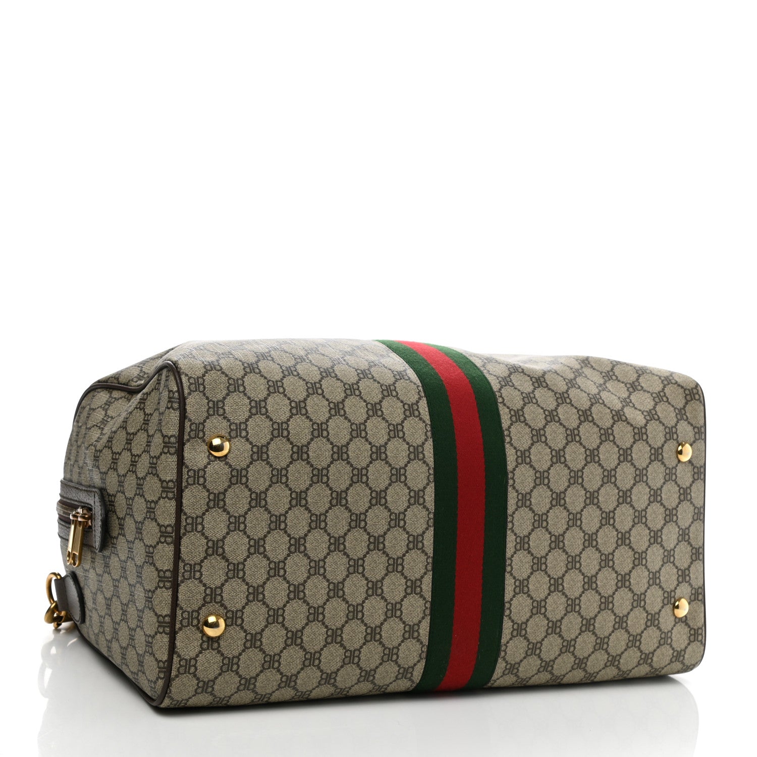 Gucci X BALENCIAGA BB Supreme Monogram Web Medium Ophidia Carry-On Duffle Bag Beige New Acero 3 of 10