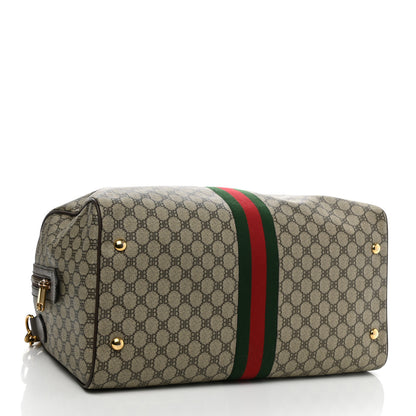 Gucci X BALENCIAGA BB Supreme Monogram Web Medium Ophidia Carry-On Duffle Bag Beige New Acero 3 of 10