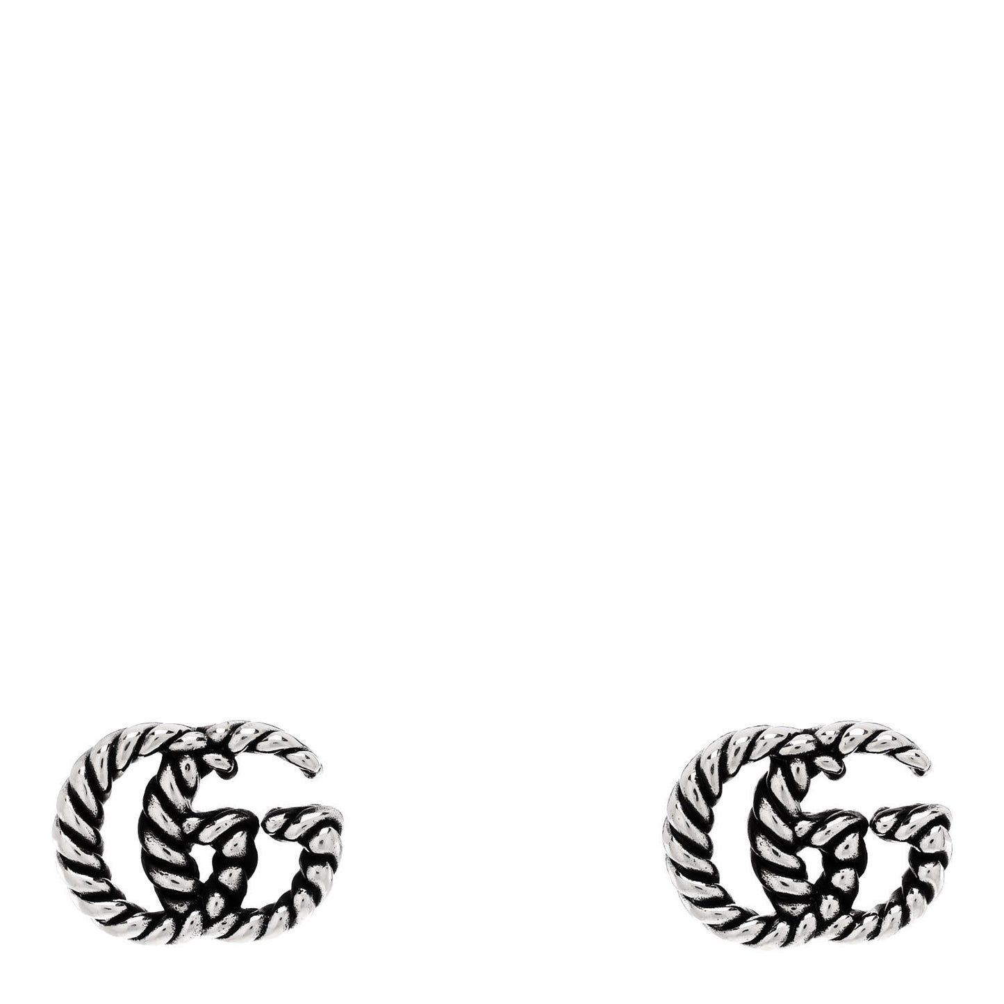 Sterling Silver Torchon Double G Earrings