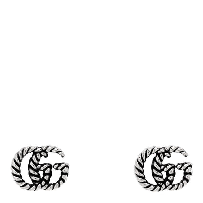 Gucci Sterling Silver Torchon Double G Earrings 1 of 6