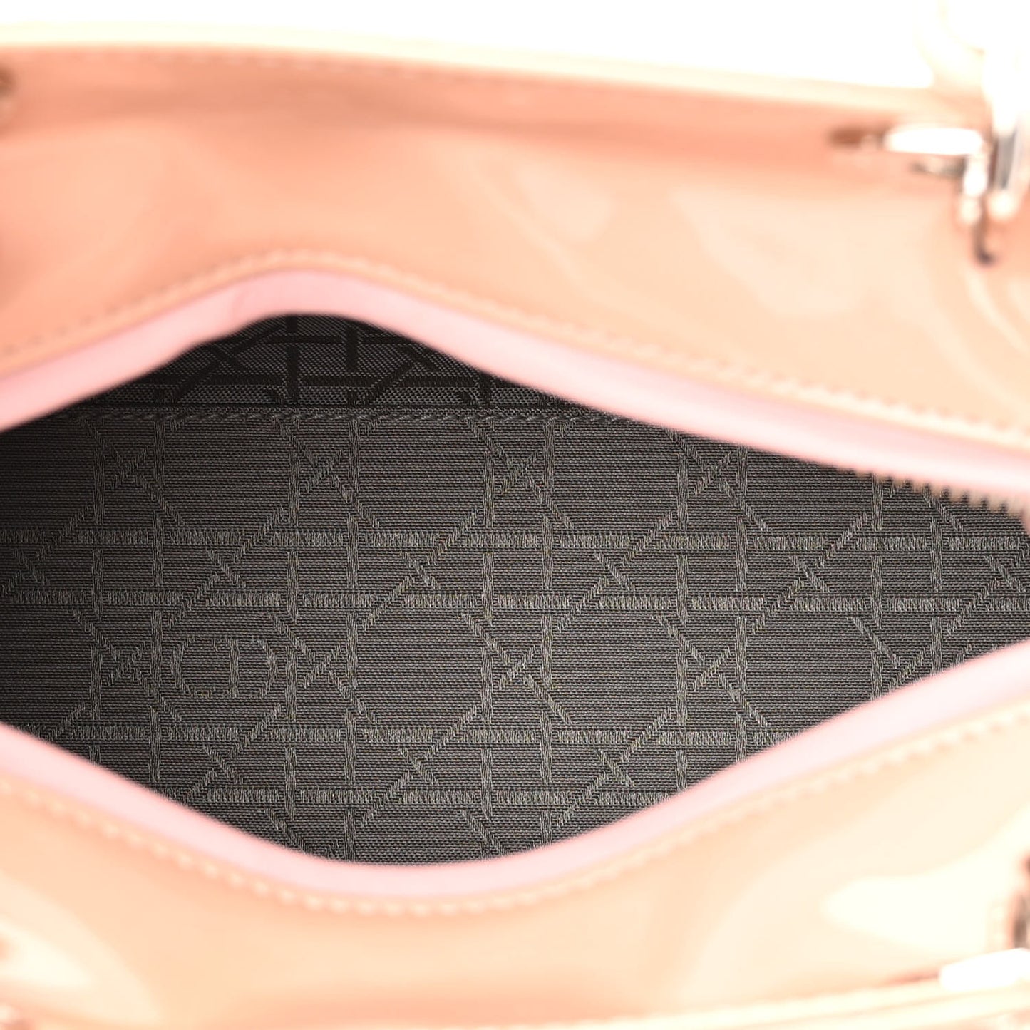 Patent Cannage Medium Lady Dior Pink