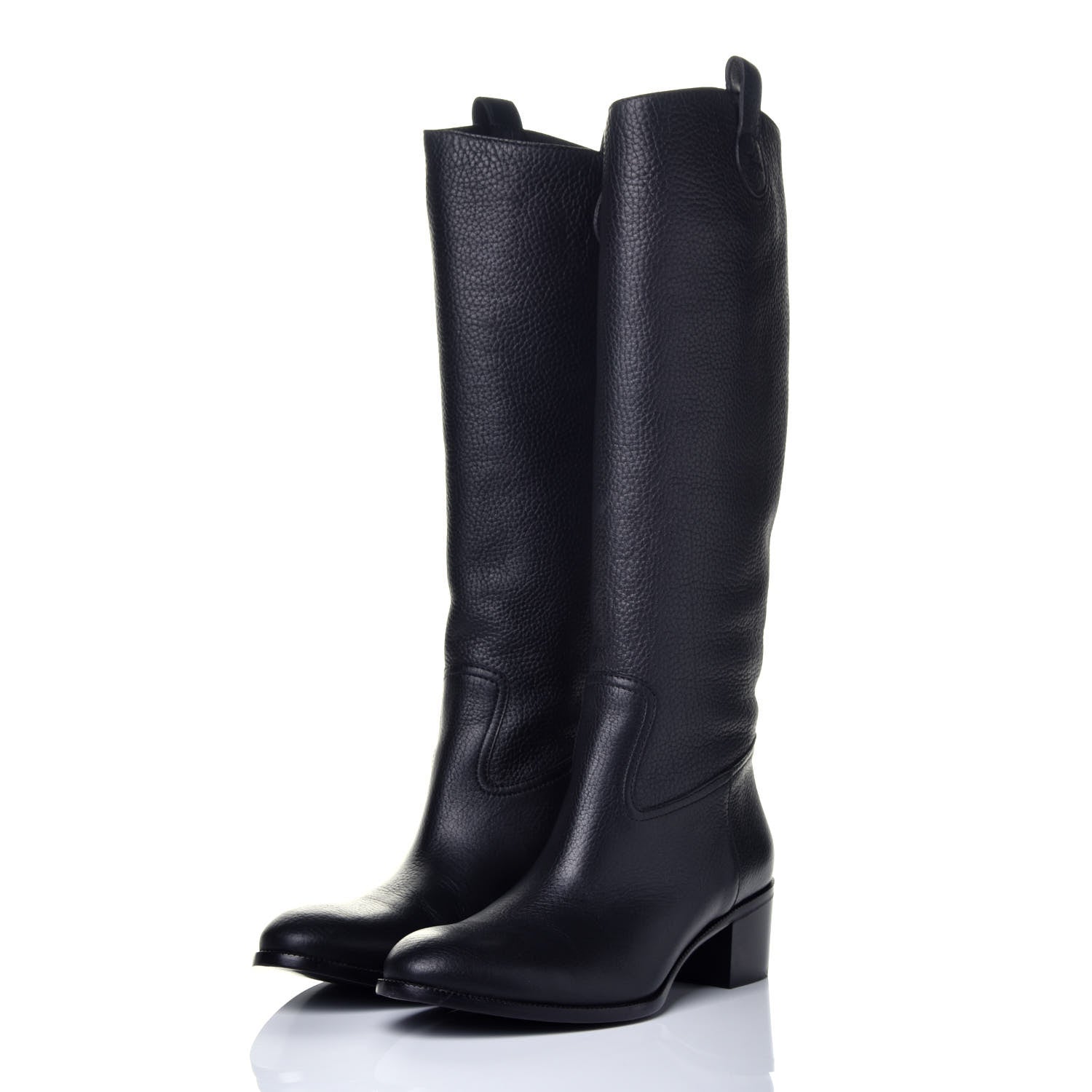 Gucci Cellarius Soft Calfskin Riding Boots 41 Black 3 of 8
