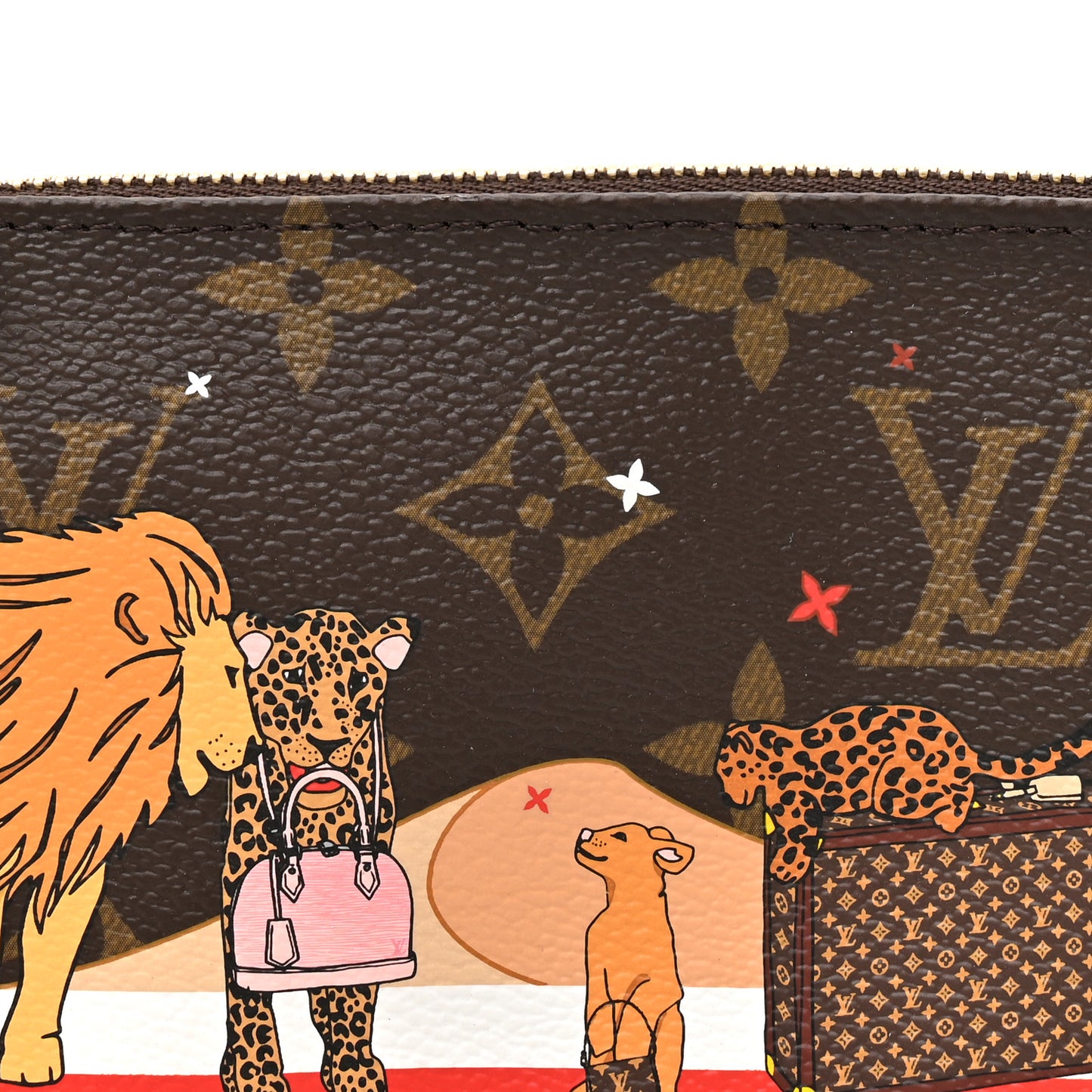 Monogram 2018 Christmas Animation Mini Cats Pochette Accessories