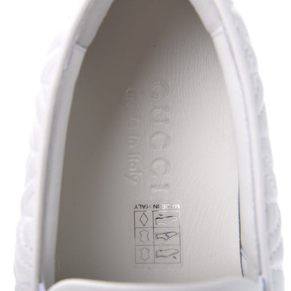 Gucci Nappa Web G Rhombus Quilted Mens Slip On Sneakers 7 Great White 7 of 10