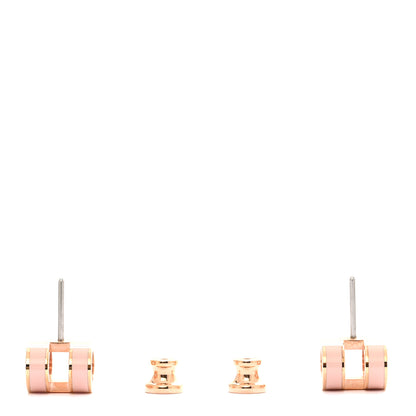 Hermes Rose Gold Lacquered Pop H Earrings Rose Dragee 3 of 6