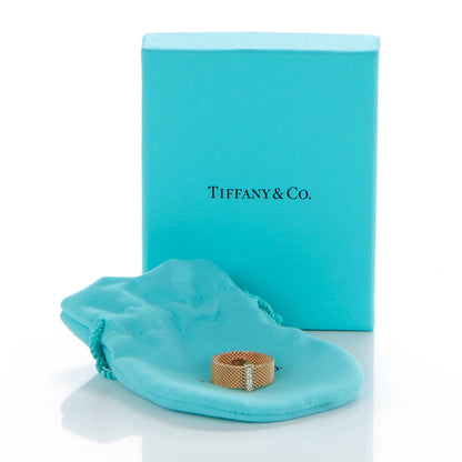 Tiffany 18K Rose Gold 4 Diamond Somerset Ring 5.5 5 of 5