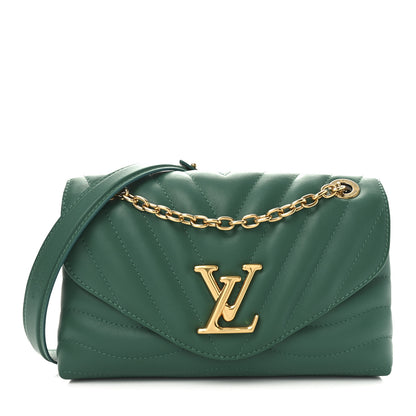 Louis Vuitton Calfskin New Wave Chain Bag MM NM Emerald 1 of 9