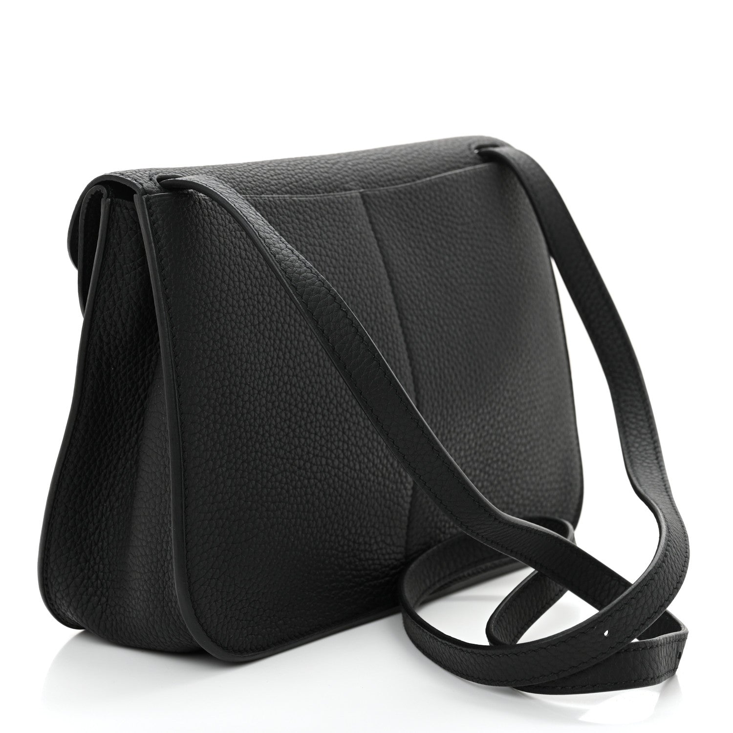 Hermes Taurillon Clemence Halzan 25 Black 3 of 11