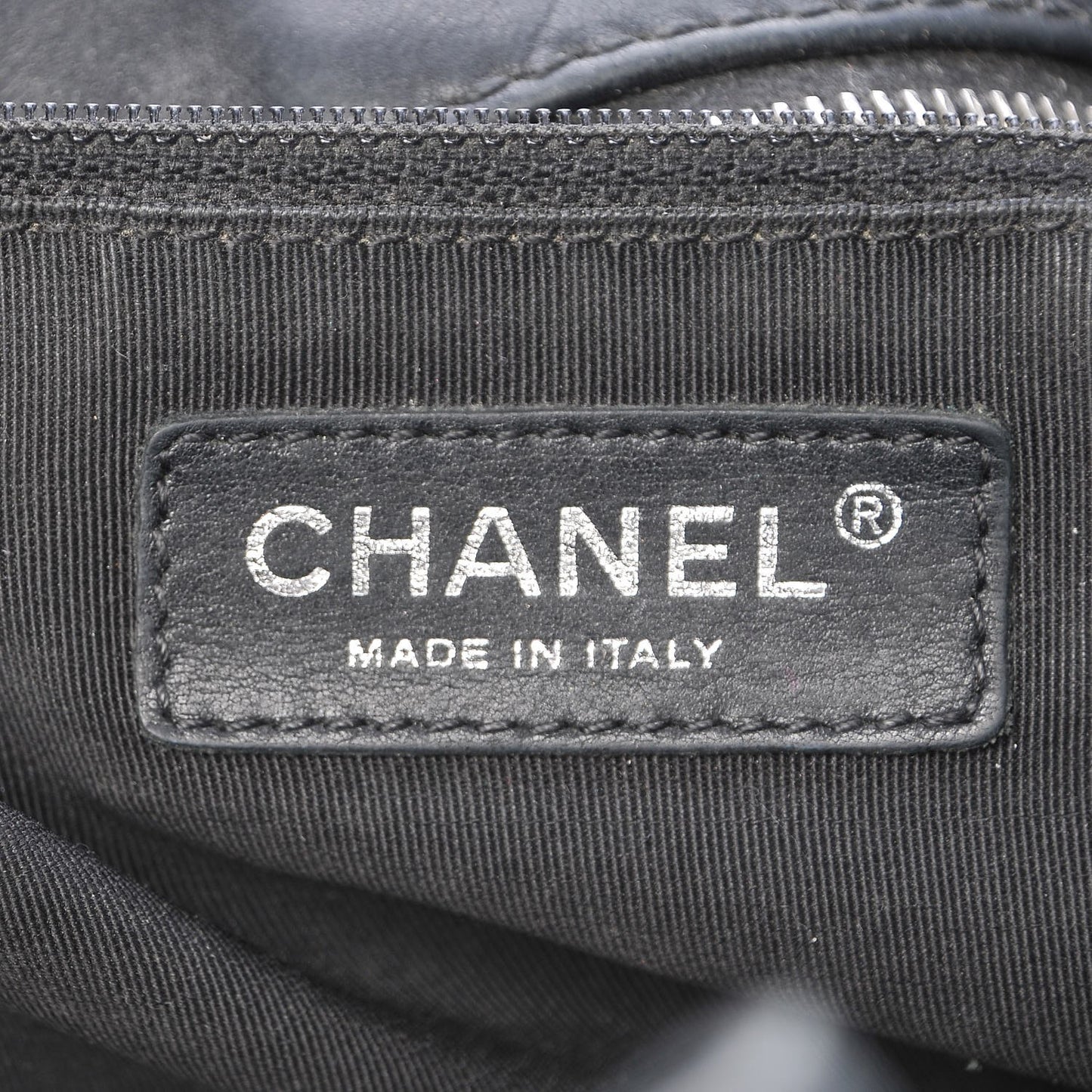 Calfskin CC Chevron All Day Long Boston Black