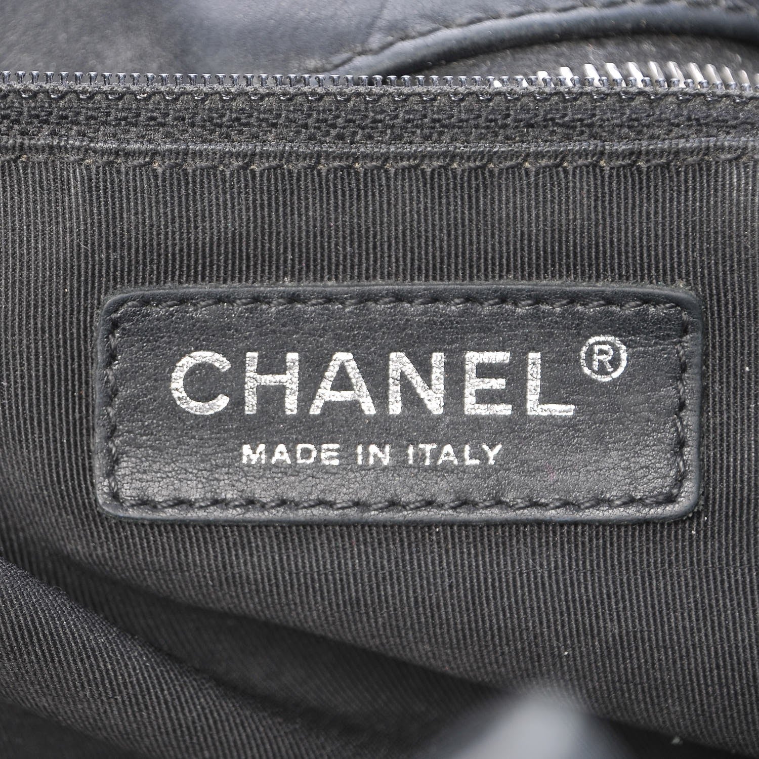 Chanel Calfskin CC Chevron All Day Long Boston Black 6 of 18