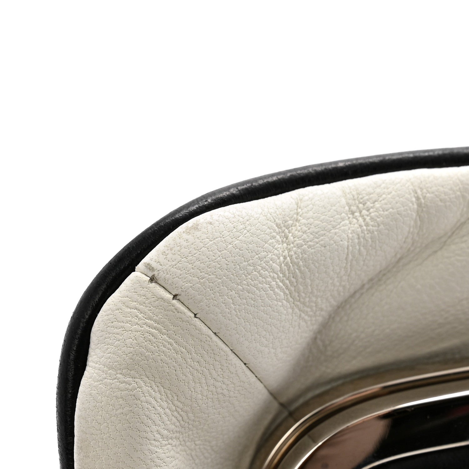 Chanel Lambskin Quilted Pearl Kiss Lock Clutch Black White 12 of 15