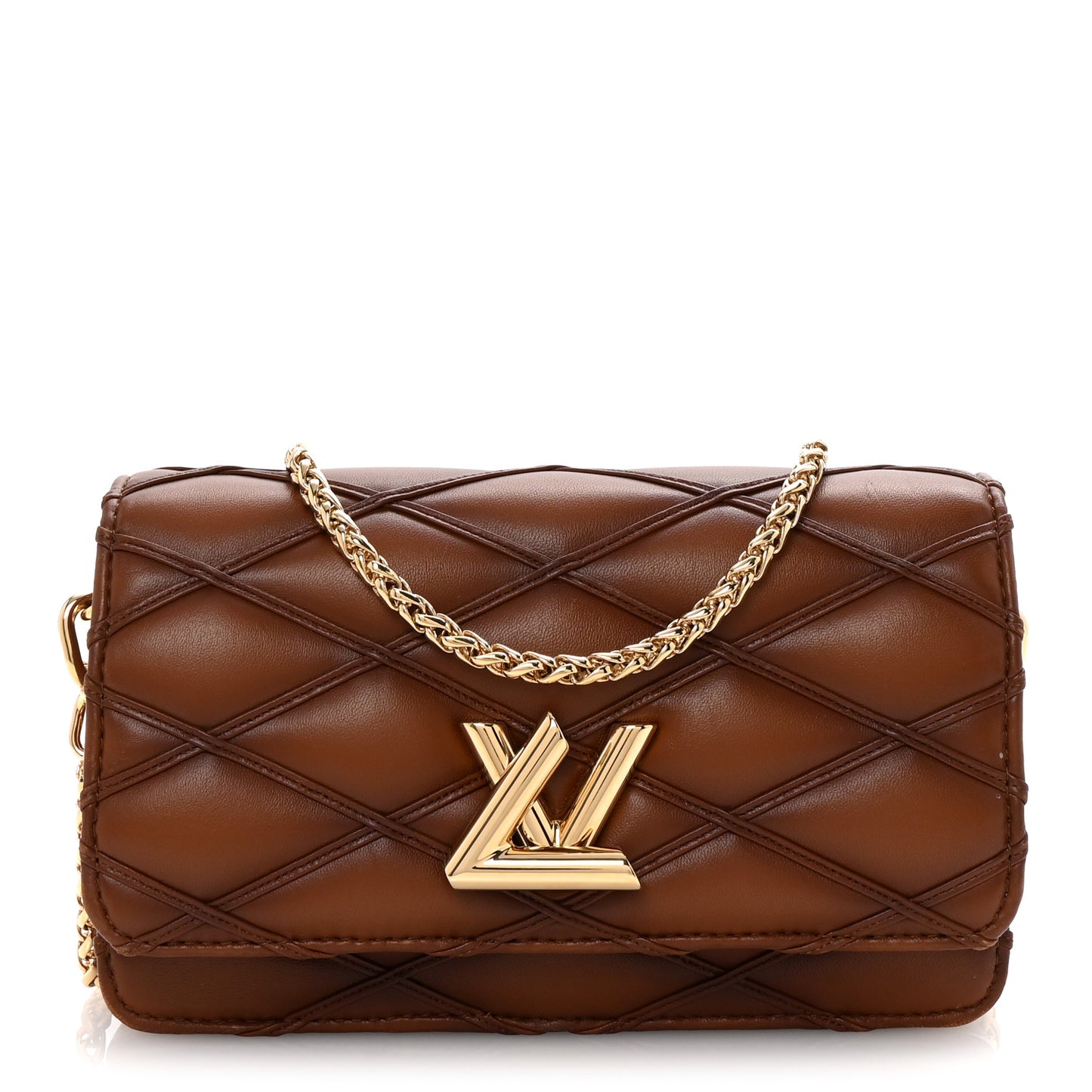 Lambskin Malletage Wallet On Chain GO-14 Tan