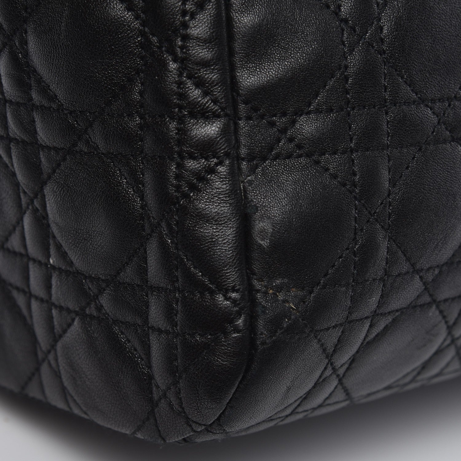 Christian Dior Lambskin Cannage Large Soft Lady Dior Shopping Tote Black 8 of 11