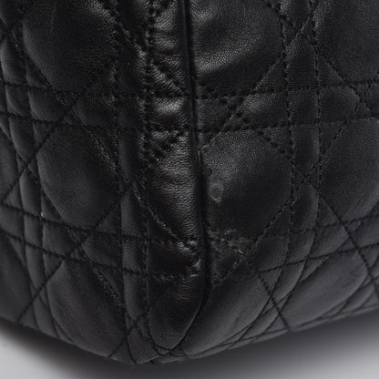 Christian Dior Lambskin Cannage Large Soft Lady Dior Shopping Tote Black 8 of 11