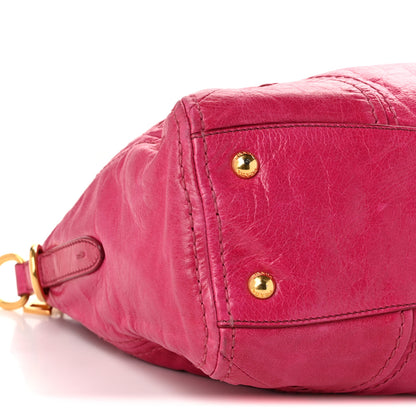 Prada Vitello Shine Zip Tote Pink 18 of 21