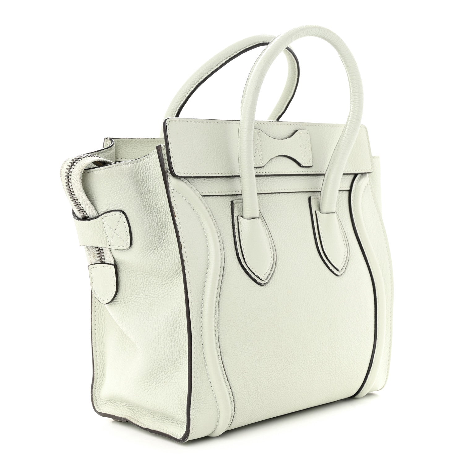 Celine Drummed Calfskin Micro Luggage Lune 3 of 13