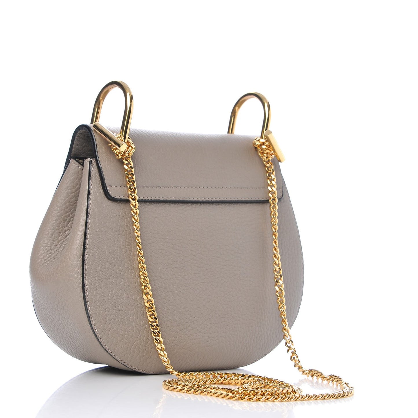Grained Lambskin Mini Drew Shoulder Bag Motty Grey