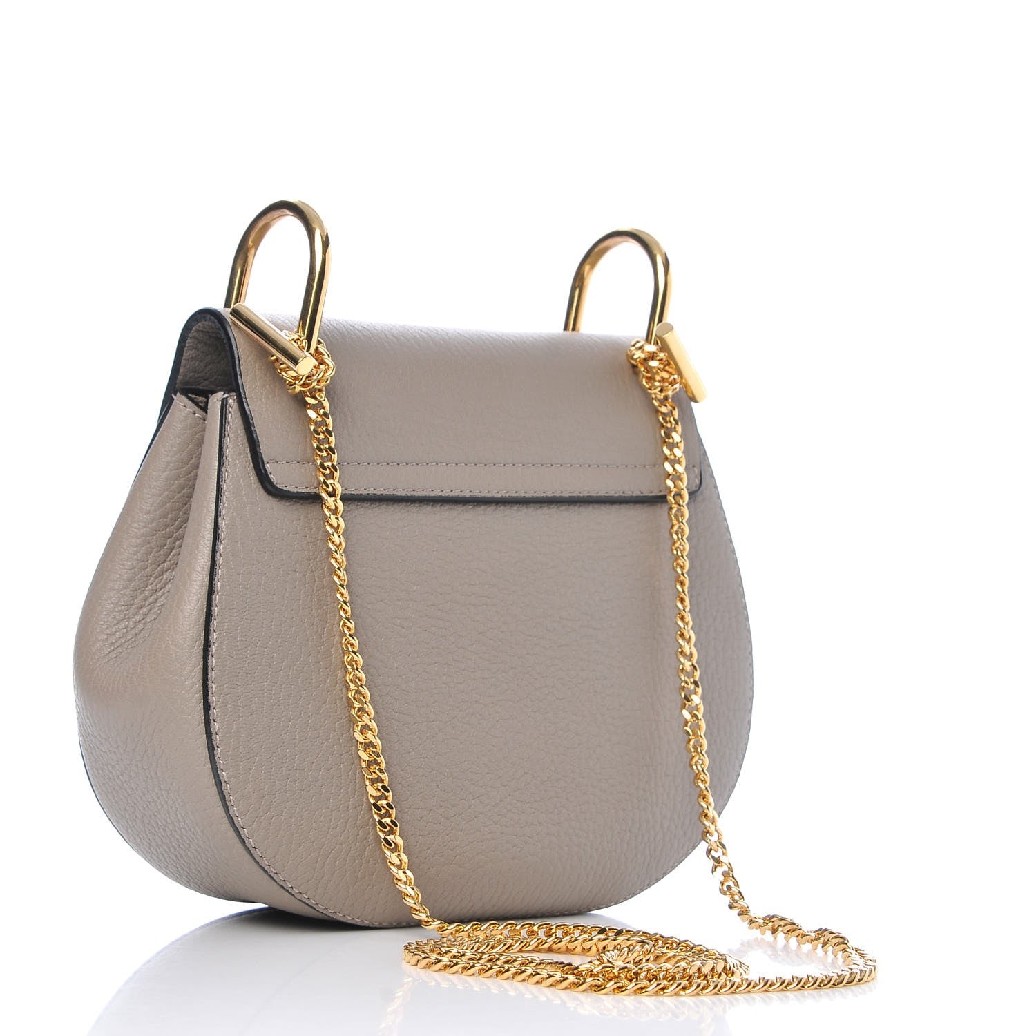 Chloe Grained Lambskin Mini Drew Shoulder Bag Motty Grey 3 of 6