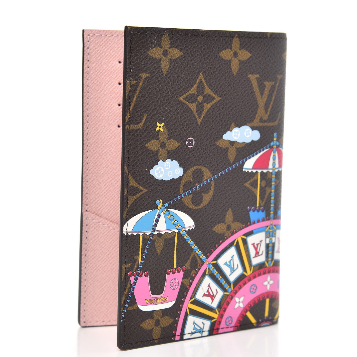 Louis Vuitton Monogram 2020 Christmas Animation Big Wheel Passport Cover Rose Ballerine 3 of 7