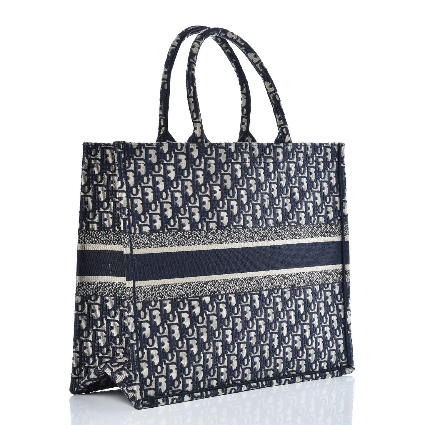 Oblique Book Tote Blue Multicolor