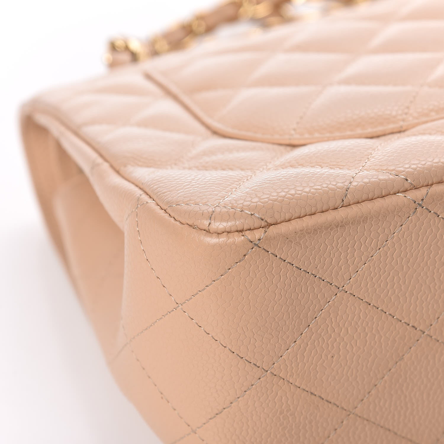 Chanel Caviar Quilted Jumbo Double Flap Beige Clair 12 of 17