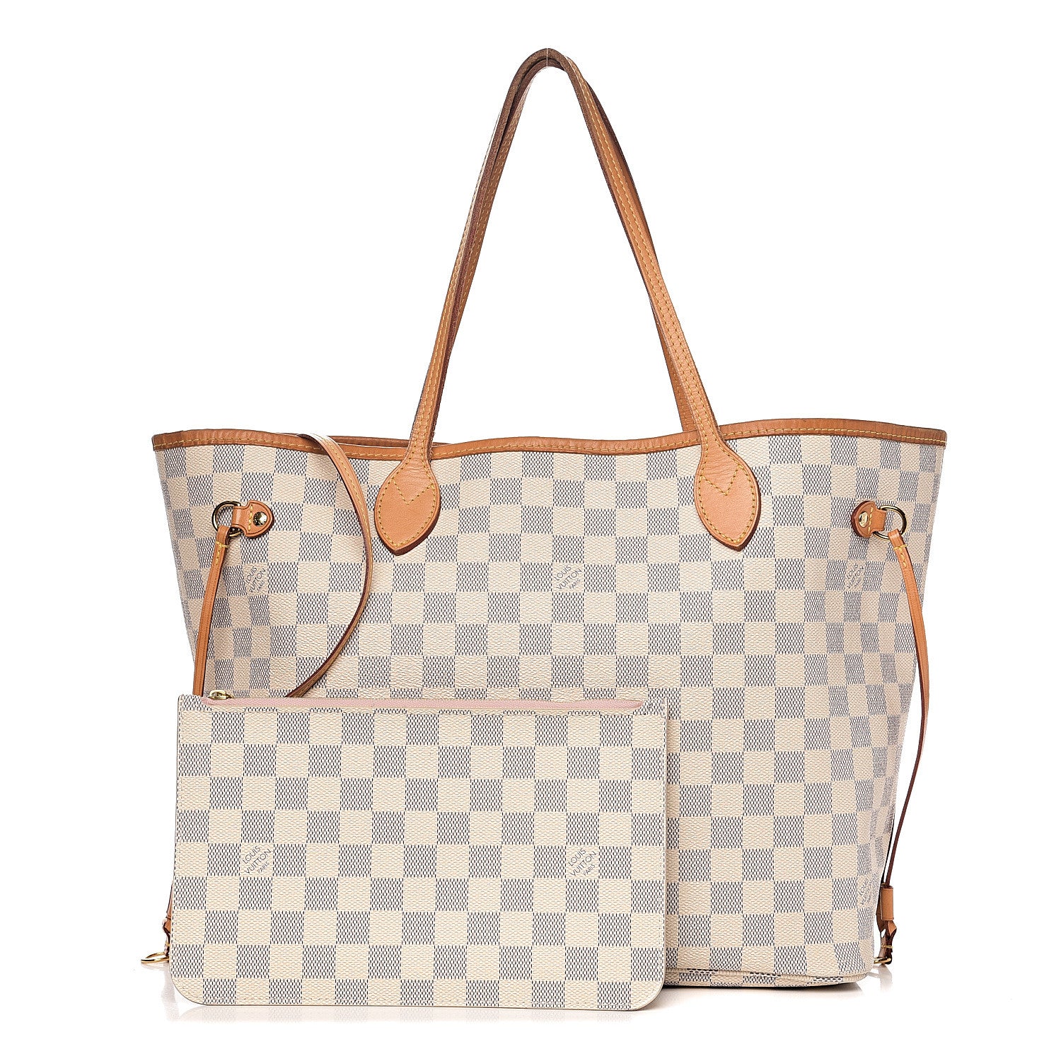 Louis Vuitton Damier Azur Neo Neverfull MM Rose Ballerine 1 of 20