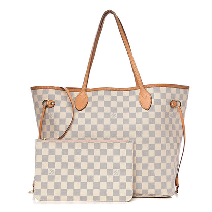 Louis Vuitton Damier Azur Neo Neverfull MM Rose Ballerine 1 of 20
