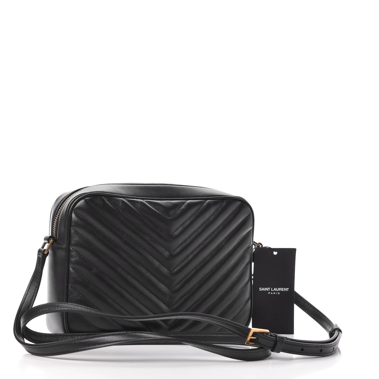 Calfskin Matelasse Monogram Lou Camera Bag Black