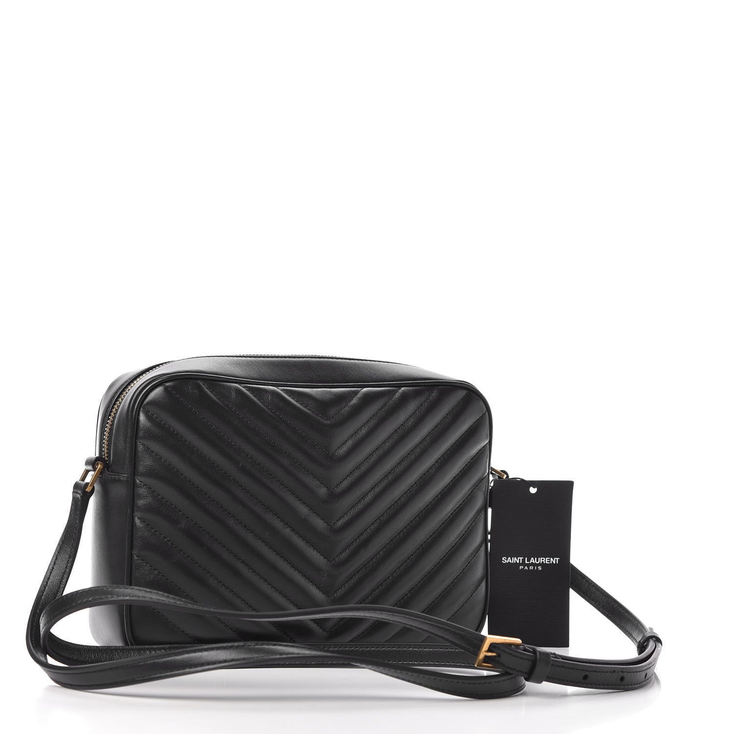 Saint Laurent Calfskin Matelasse Monogram Lou Camera Bag Black 3 of 10