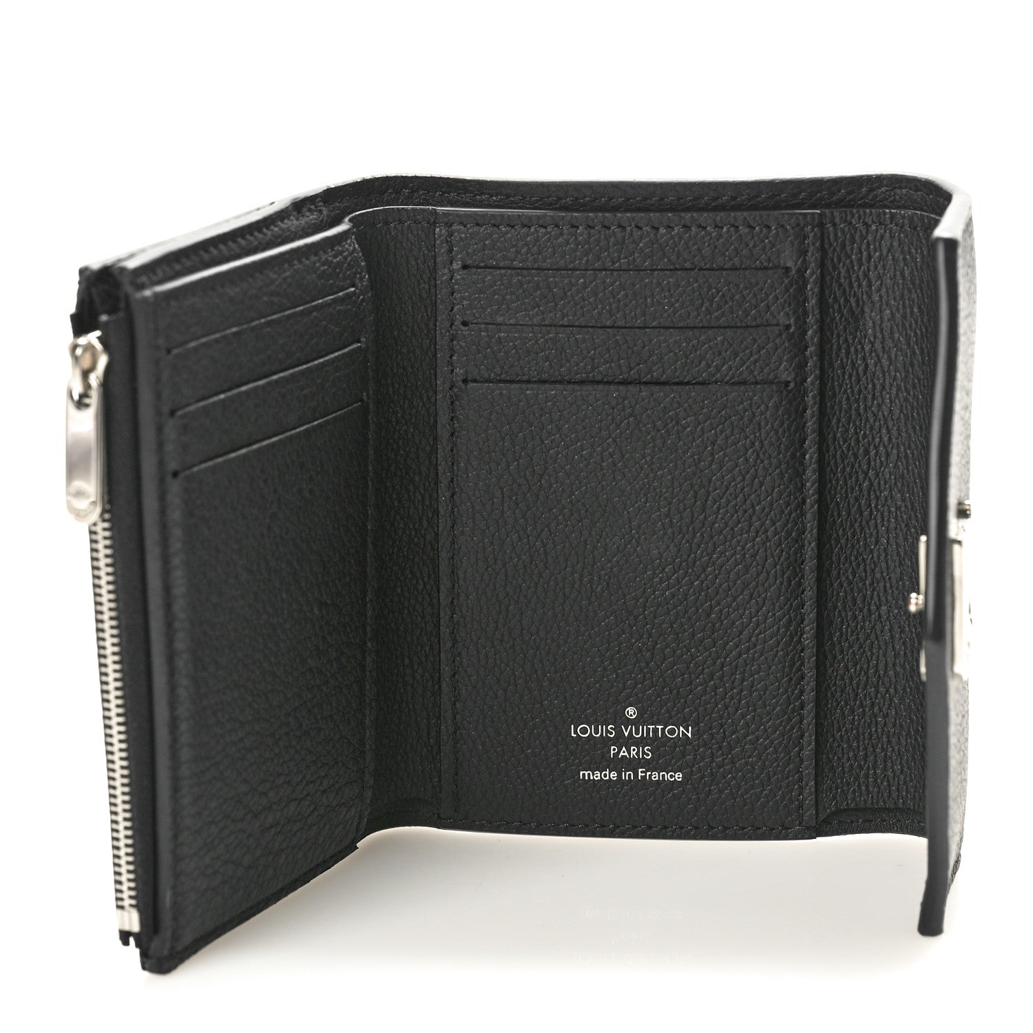 Louis Vuitton Soft Calfskin My Lockme Compact Wallet Black 5 of 7