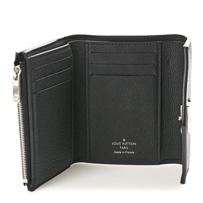 Louis Vuitton Soft Calfskin My Lockme Compact Wallet Black 5 of 7