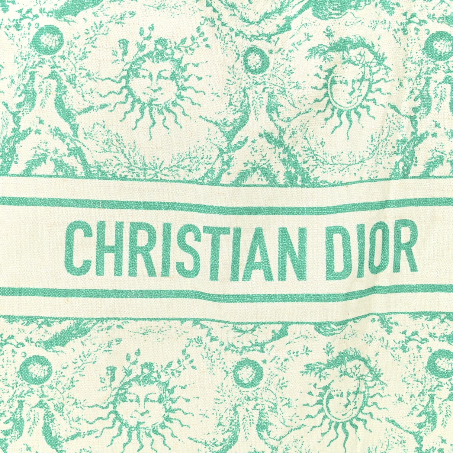 Christian Dior Canvas Dioriviera Toile de Jouy Soleil Tote Aquamarina 6 of 10