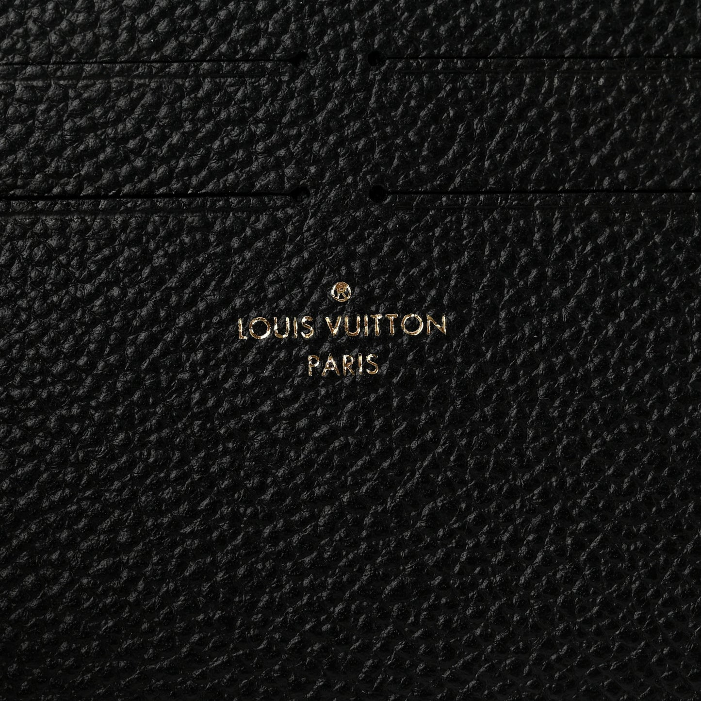 Calfskin Felicie Chain Wallet Card Holder Insert Black