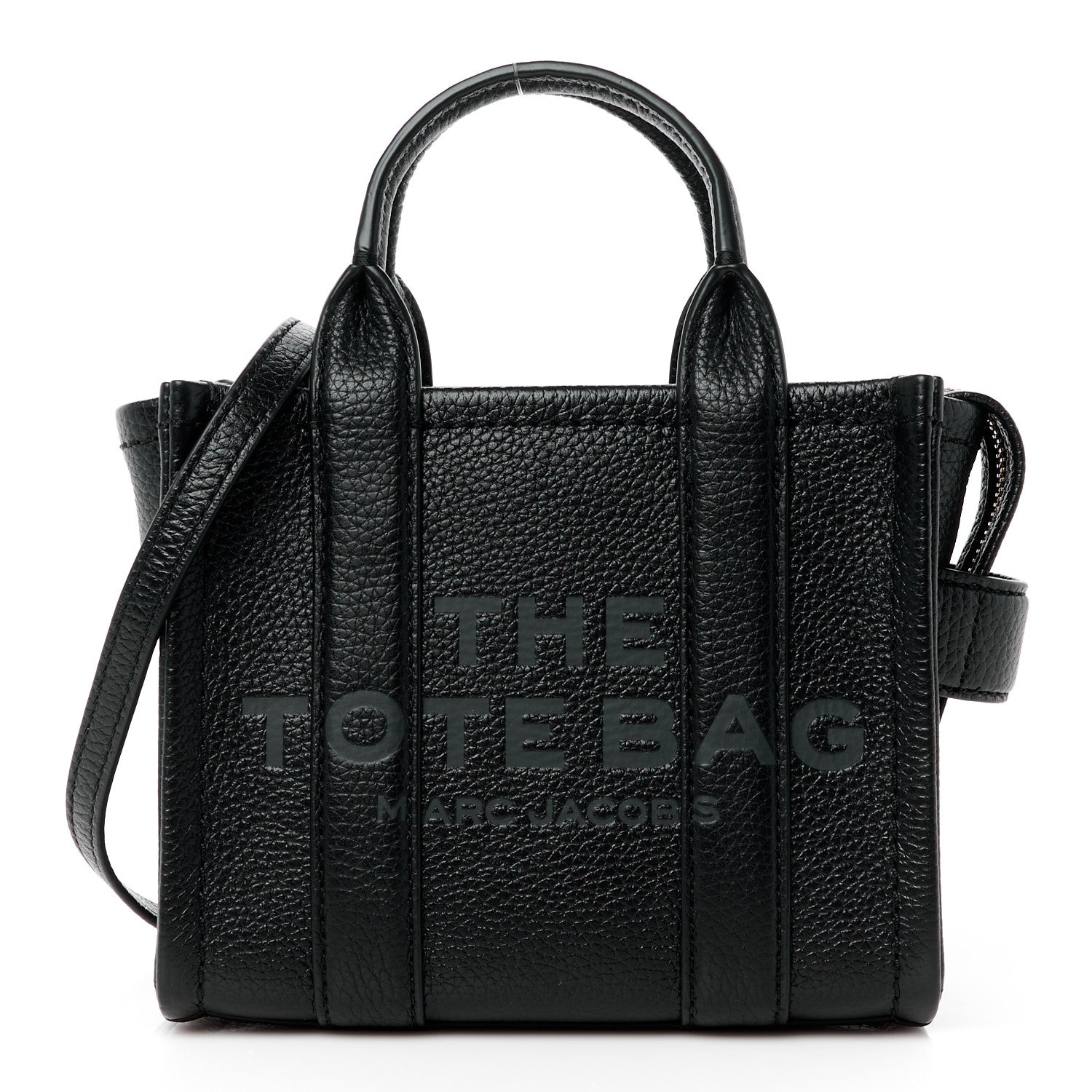 Marc Jacobs Grained Calfskin Micro The Tote Bag Black 1 of 11