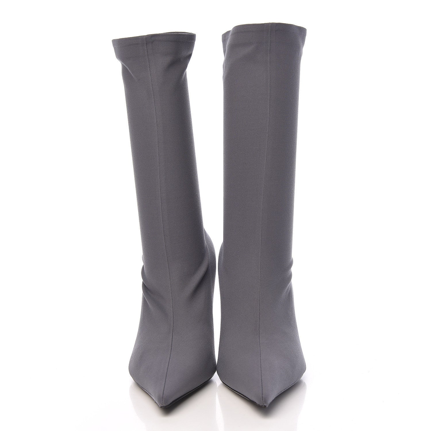Balenciaga Jersey Crepe Extreme Pointed Toe Knife Booties 41 Gris 2 of 8