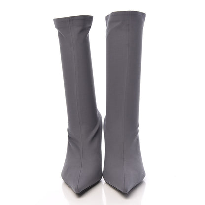 Balenciaga Jersey Crepe Extreme Pointed Toe Knife Booties 41 Gris 2 of 8