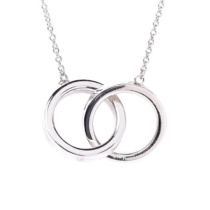 Tiffany Sterling Silver 1837 Interlocking Circles Pendant Necklace 4 of 8