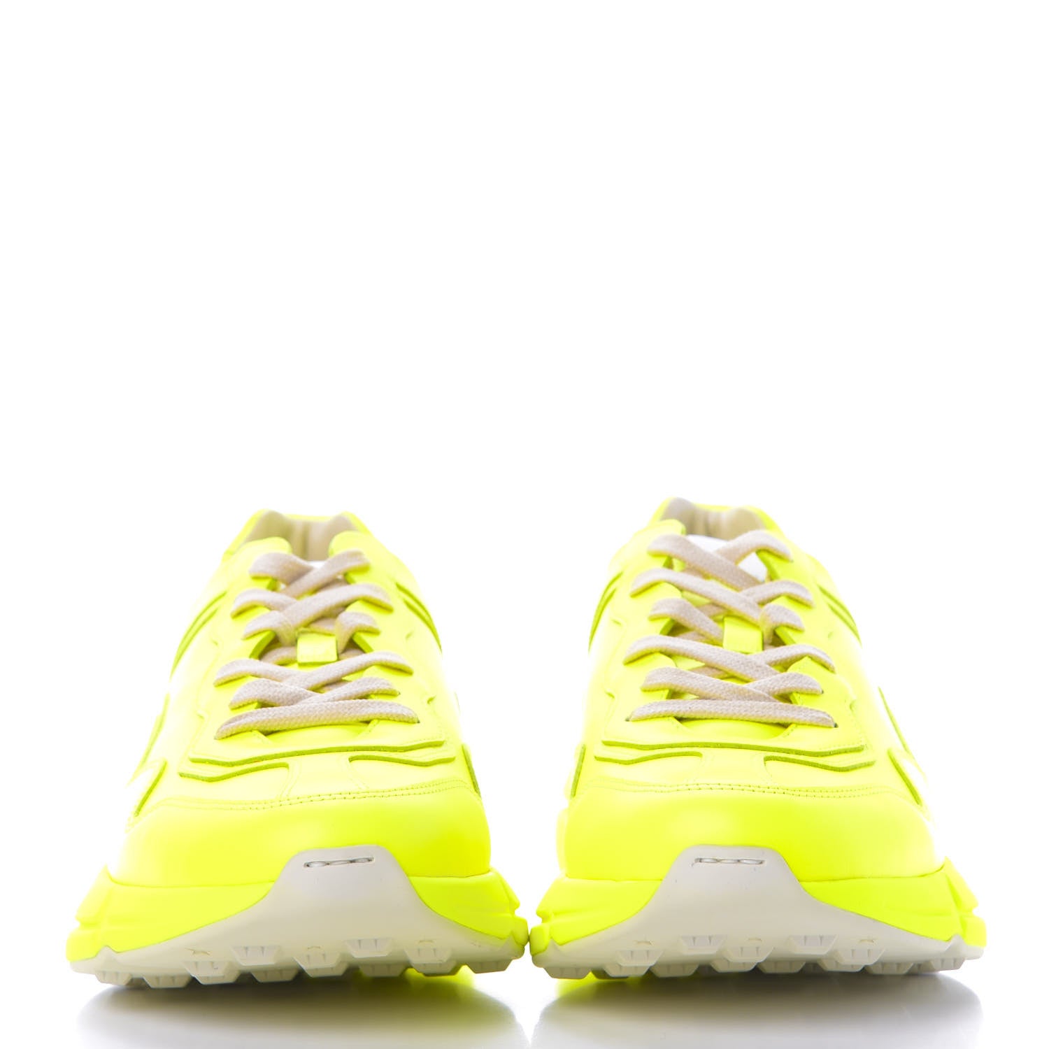 Gucci Calfskin Mens Rhyton Sneakers 9 Yellow Fluo 2 of 10