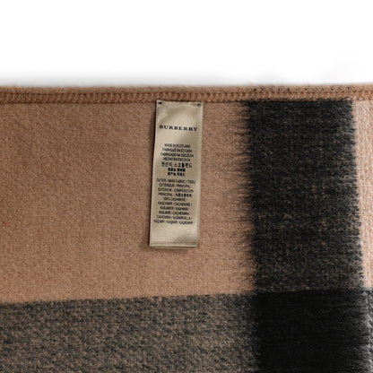 Burberry Cashmere Giant Check Collette Cape Scarf Camel 3 of 3