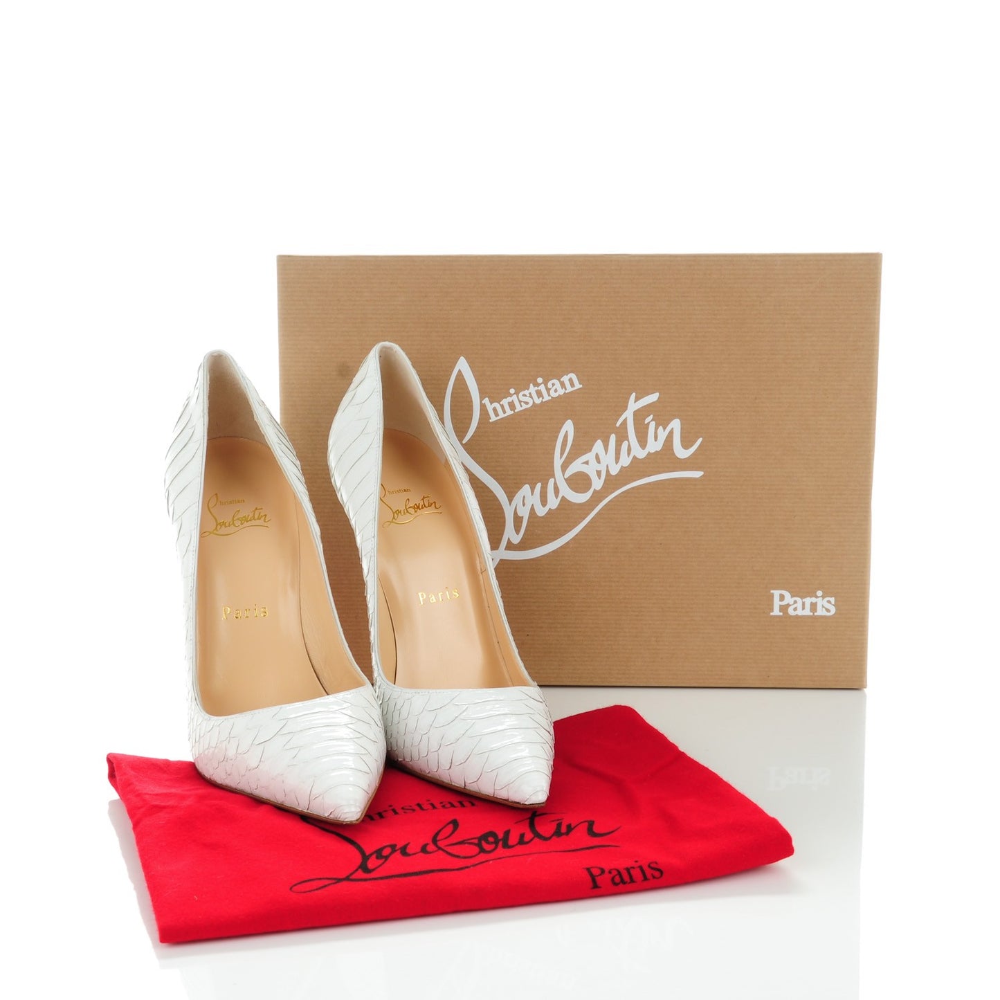 Crystal Python So Kate 120 Pumps 38.5 White