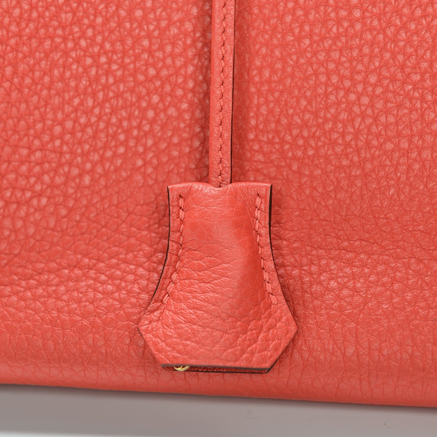 Taurillon Clemence Birkin 35 Rouge Pivoine