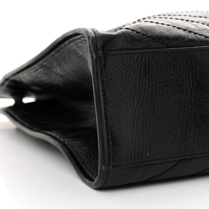 Saint Laurent Crinkled Calfskin Matelasse Monogram Large Niki Shopper Tote Black 9 of 16