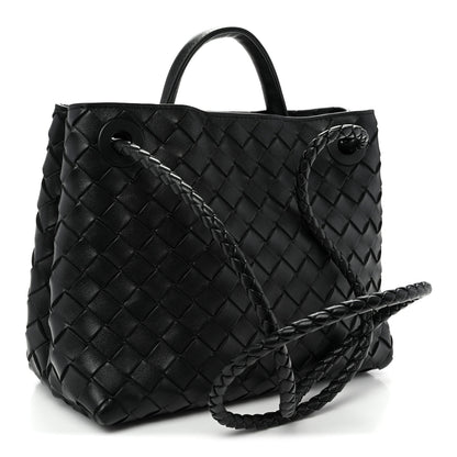 Bottega Veneta Nappa Intrecciato Small Andiamo Shoulder Bag Black 3 of 9