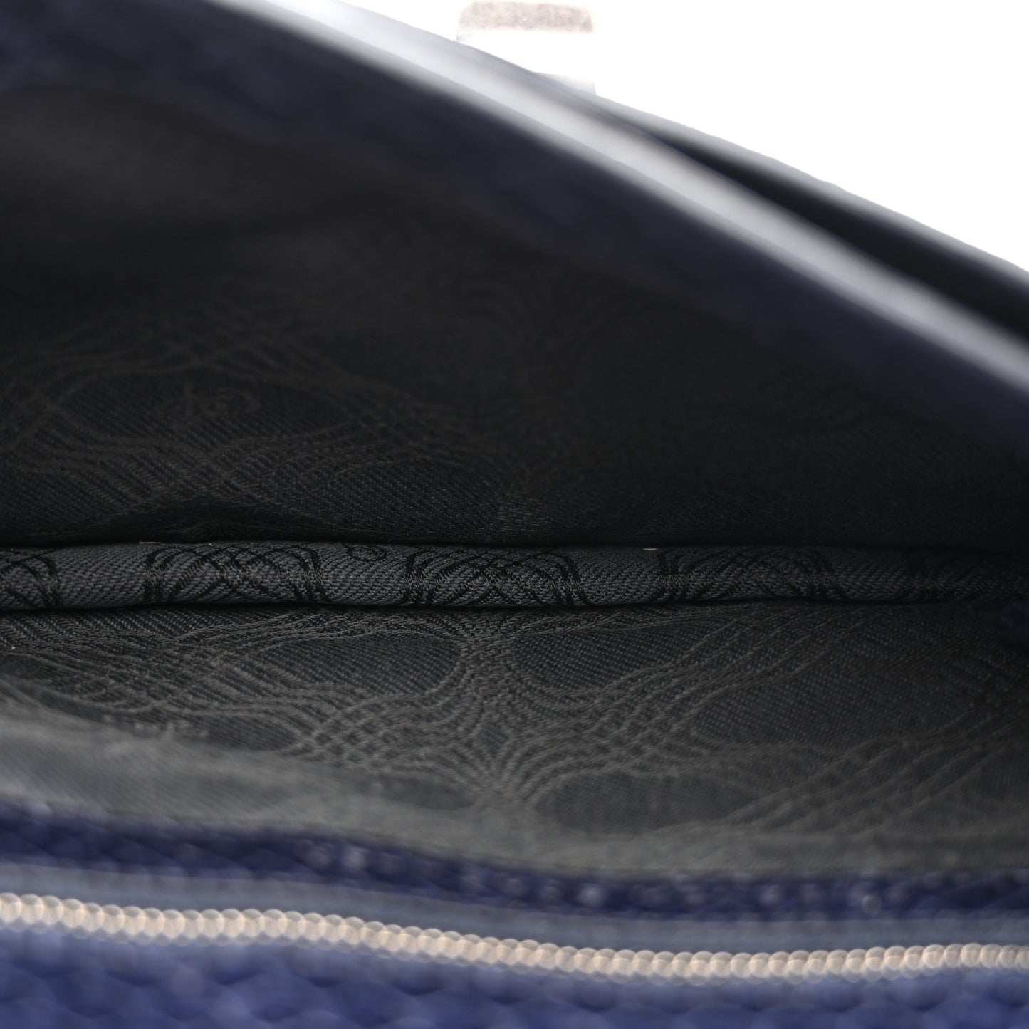 Snakeskin PS1 Pochette Clutch Blue