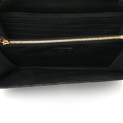 Versace Lambskin Quilted Medusa Wallet On Chain Crossbody Black 12 of 23