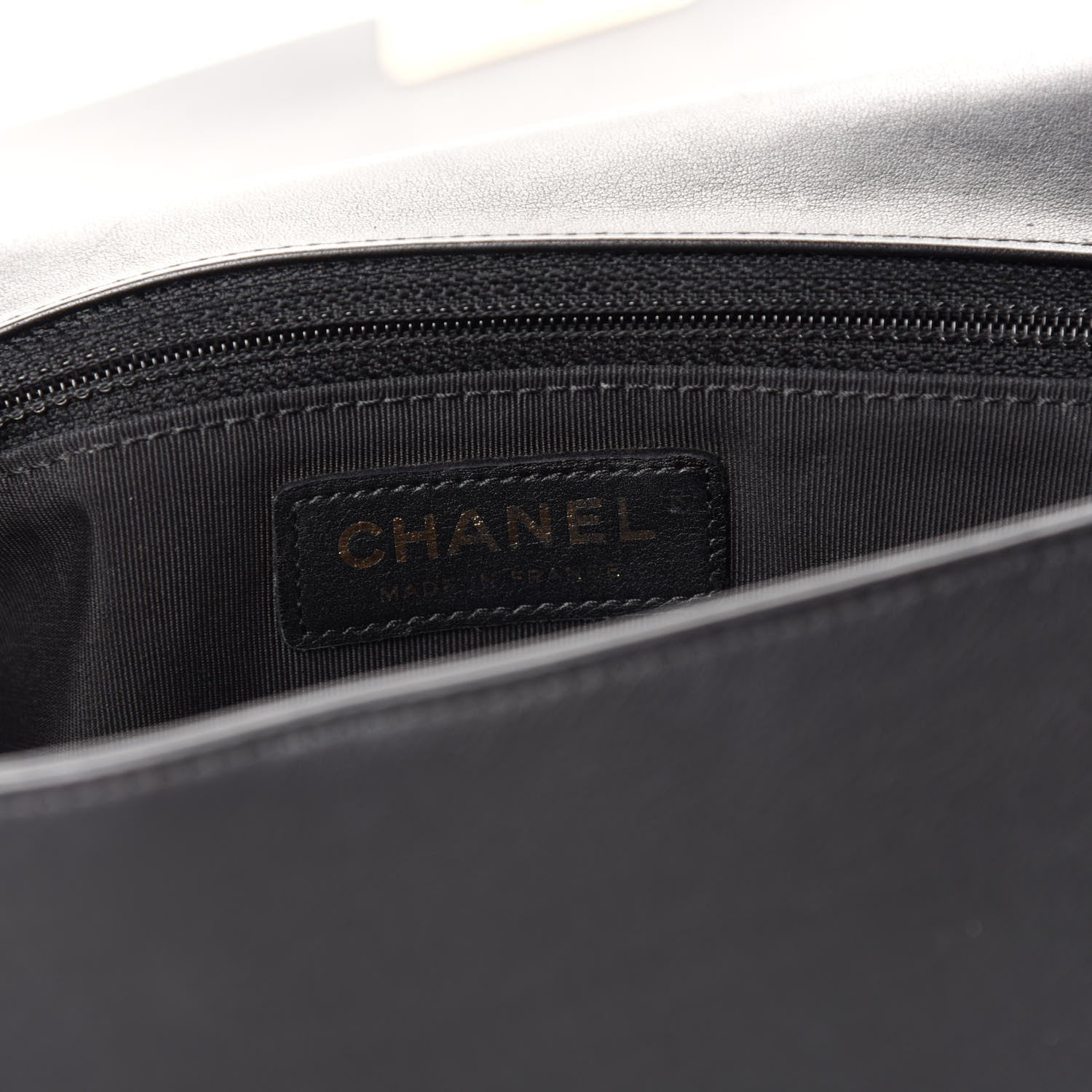 Chanel Calfskin Chevron Quilted New Medium Boy Flap Black 6 of 10