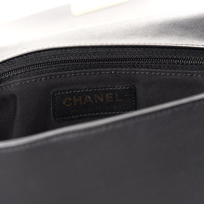Chanel Calfskin Chevron Quilted New Medium Boy Flap Black 6 of 10