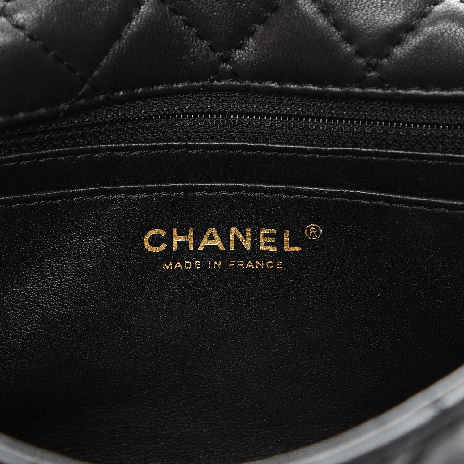 Chanel Lambskin Quilted Medium Precious Jewel Single Flap Black 6 of 8