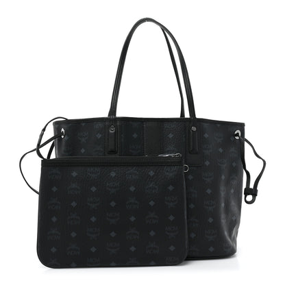 MCM Visetos Medium Liz Reversible Shopper Tote Black 3 of 16